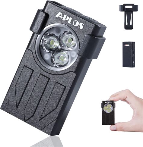 APLOS L01 1100 Lumens Rechargeable Mini EDC Torch, Magnetic Base & Clip ...