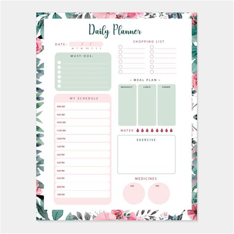 Daily Planner - 50 Sheets of 8.5x11 Inches Undated Checklist Organizer ...