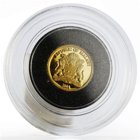 Malawi 5 kwacha Endangered Wildlife series The Leopard gold proof coin ...