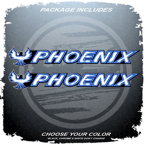 Domed Phoenix Boats Full Color Decal Set