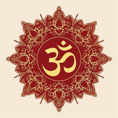 Download Flower Mandala With Om Hindu Symbol for free in 2023 | Hindu ...