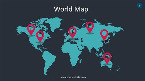 Editable World Map Powerpoint - Map Of Western Hemisphere