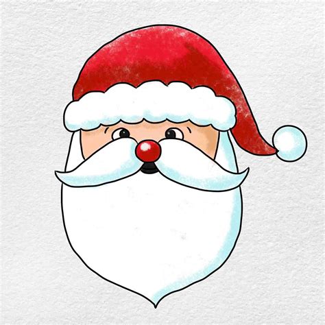 How to Draw a Santa Face - HelloArtsy