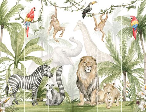 WT46719 - Jungle Safari Wall Mural - by Walltastic