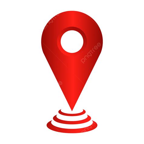 3d Location Icon Map Logo Design Symbol Transparent Background Vector ...