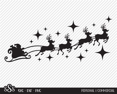 Santa's Sleigh SVG, Cut File, Christmas Shirt Design, Saint Nick ...