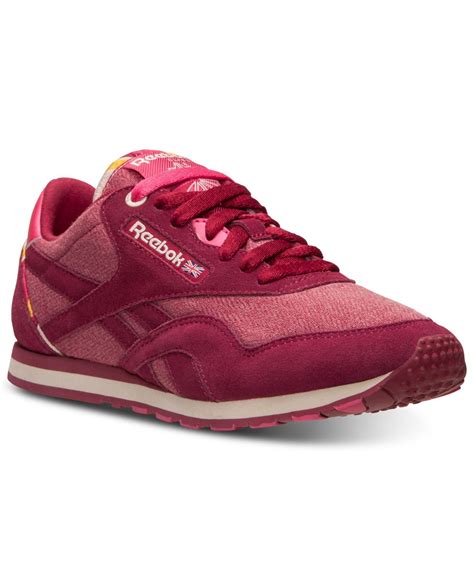 Reebok Women'S Classic Nylon Slim Jacquard Casual Sneakers From Finish ...