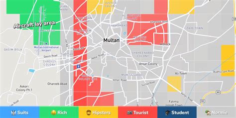 Multan Neighborhood Map