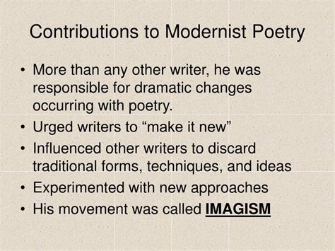 PPT - Ezra Pound & Imagism PowerPoint Presentation, free download - ID ...