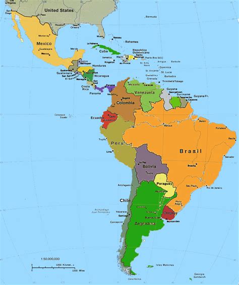 El mapa latinoamericano - Imagui