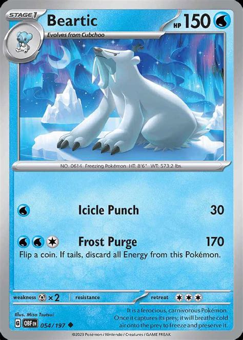 Beartic (sv3-54) - Pokémon Card Database - PokemonCard