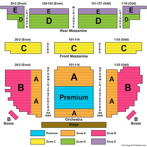 Seating Chart | Brooks Atkinson Theatre | New York, New York