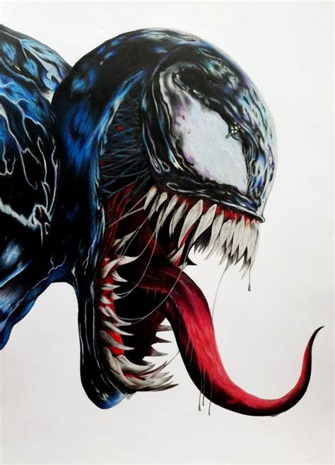 Venom, coloured pencils : r/drawing