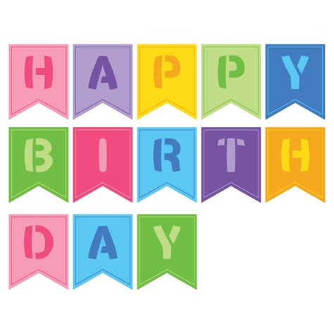 Happy Birthday Banner - 10 Free PDF Printables | Printablee