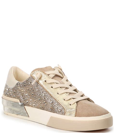 Dolce Vita Zina Suede and Crystal Embellished Sneakers | Dillard's