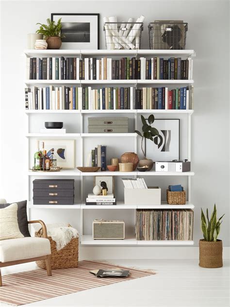 Elfa Bookshelves at The Container Store | Bookshelves in living room ...