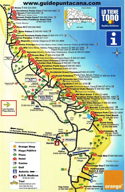 Resort Map Punta Cana Dominican Republic | Map of Atlantic Ocean Area