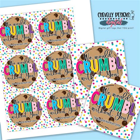 Editable We Would Crumbl Without You Gift Tags Printable - Etsy | Gift ...