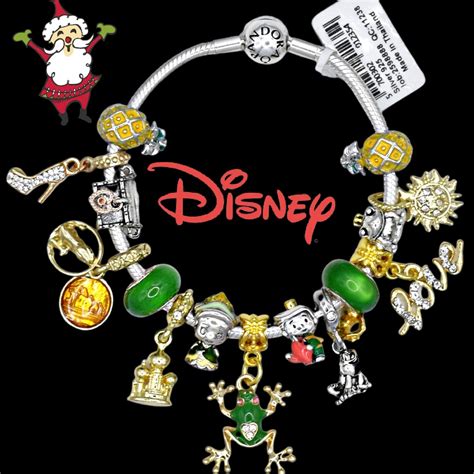 Pandora Bracelet With Disney Princess Tiana and Frog Themed Charms - Etsy