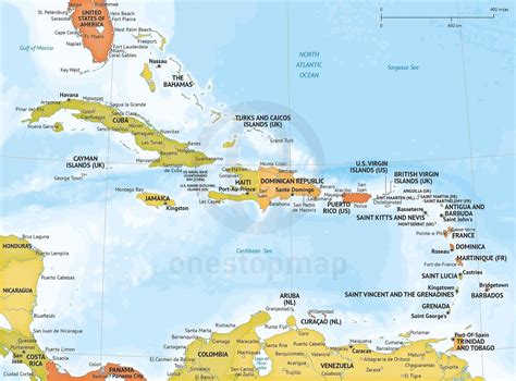 Caribbean Map Vector at Vectorified.com | Collection of Caribbean Map ...