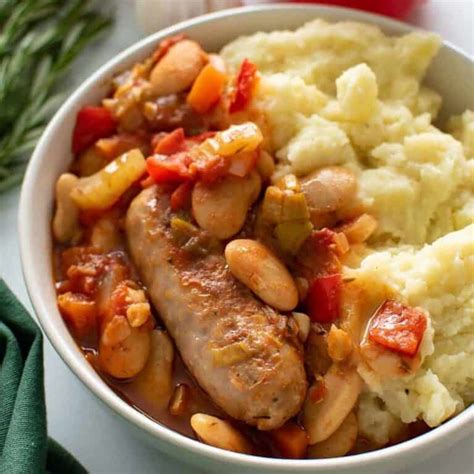 The BEST Slow Cooker Sausage Casserole - Hint of Healthy