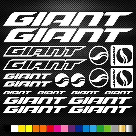 FITS Giant Vinyl Decal Stickers Sheet Bike Frame Cycle Cycling Bicycle ...