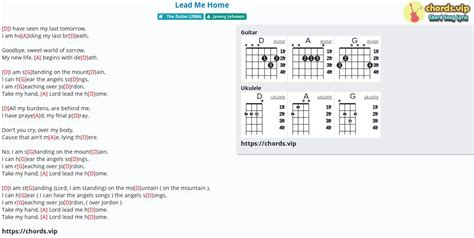 Hợp âm: Lead Me Home - cảm âm, tab guitar, ukulele - lời bài hát ...