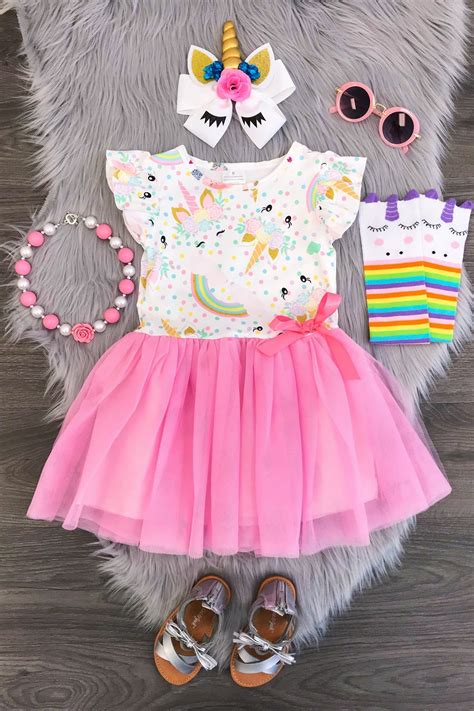 PINK Unicorn Tutu Dress - Cap Sleeve | Little girl outfits, Baby girl ...