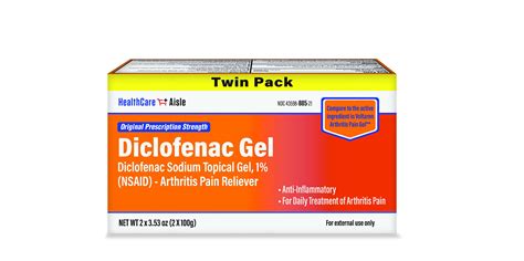 HealthCareAisle Diclofenac Gel Twin Pack Diclofenac Sodium Topical Gel ...