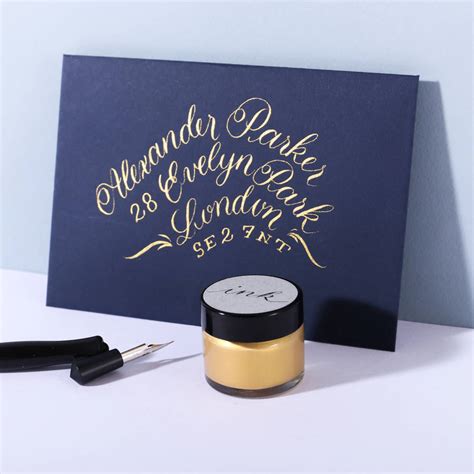 gold calligraphy ink by À l'aise | notonthehighstreet.com