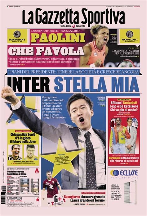 Quotidiani sportivi, le prime pagine: Milan tra Atalanta e nuovi soci ...