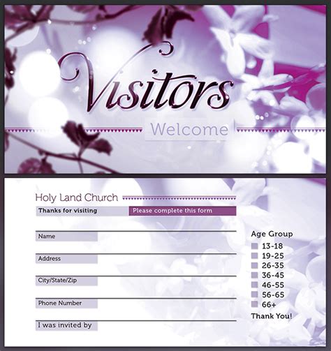 CHURCH VISITORS CARD Template by SeraphimChris on DeviantArt