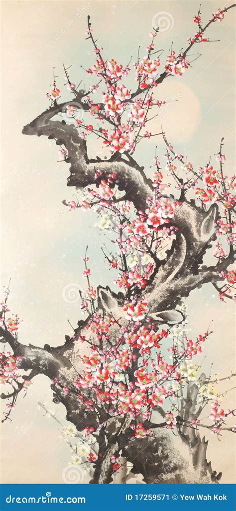 Chinese Ink Painting stock illustration. Illustration of painting ...