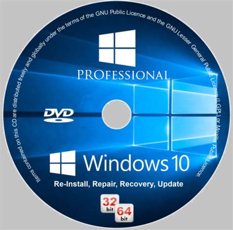 Windows 10 CD Versions 32/64bit Restore Repair Install Upgrade ...