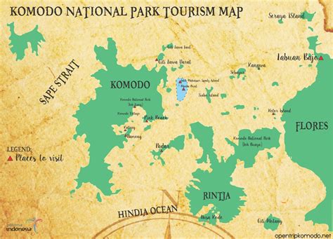 MAP OF KOMODO NATIONAL PARK - OPEN TRIP KOMODO