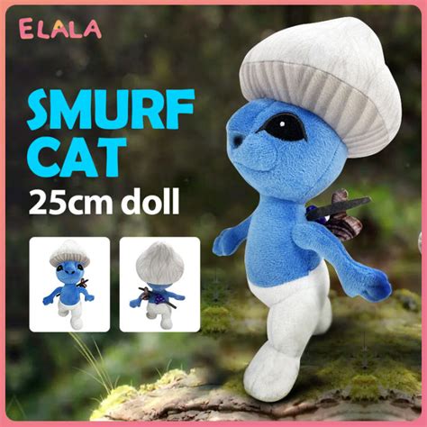 The blue Smurf cat Doll on TikTok Smurf Cat Shailushai Stuffed Toy 25cm ...