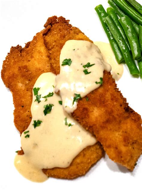 Chicken Schnitzel with Mustard Cream Sauce - Pudge Factor