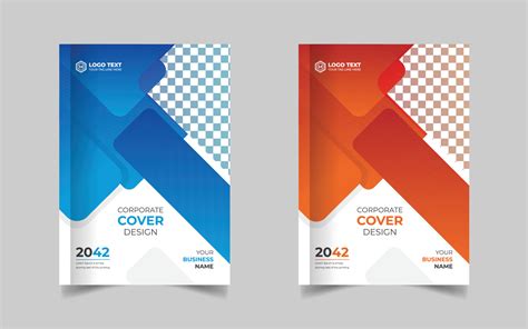 Corporate Book Cover Design Template in A4. Can be adapt to Brochure ...