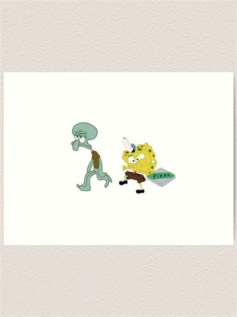 "Krusty Krab pizza meme" Art Print for Sale by nikkihistory | Redbubble