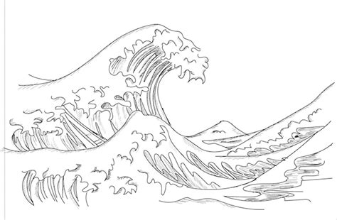 Premium Vector | The Great Wave in Kanagawa also known as the Great ...