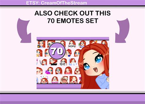 Pack of 10pcs ANIMATED Girls Emotes Girl RAIN: Ruby Hair - Etsy