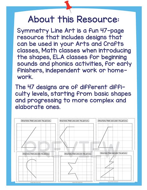 Symmetry Line Art | Made By Teachers