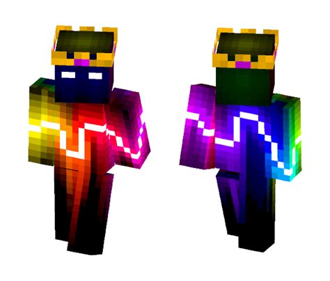 Download Black rainbow light stripe skin Minecraft Skin for Free ...