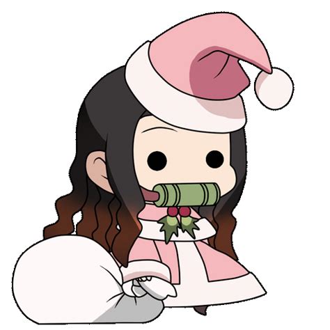 Nezuko Cute Christmas Chibi GIF | GIFDB.com