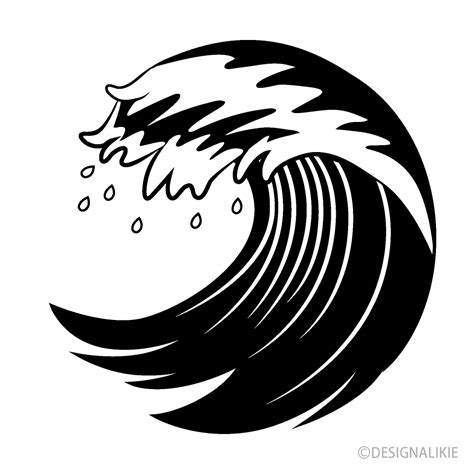 Ocean Wave Clip Art Black And White