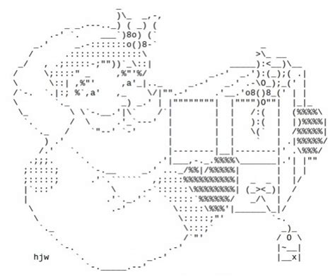 Santa Claus in ASCII Text Art