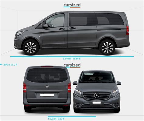 Mercedes-Benz Vito 2014-2019 Dimensions Rear View