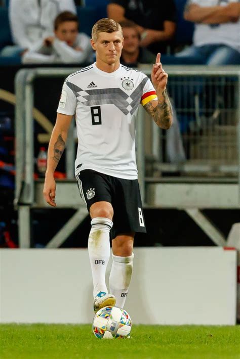 Toni Kroos of Germany controls the ball during the International ...