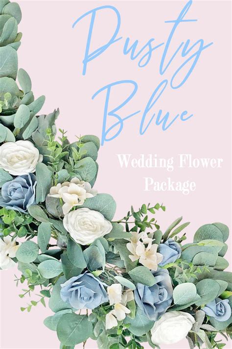 DUSTY BLUE Collection | Wedding Flower Package - TheBridesBouquet.com