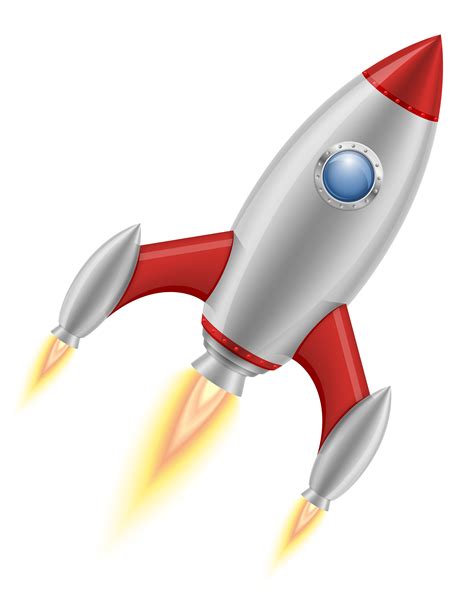 space rocket retro spaceship vector illustration 494303 Vector Art at ...